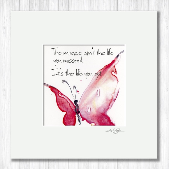 Butterfly Print in Mat from original painting by Kathy Morton Stanion - Miracle - Picture 2 of 4